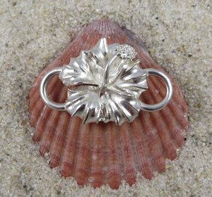 Sterling Silver Hibiscus Clasp