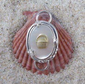 Mother of Pearl with 14k Nantucket Basket Clasp