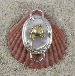Mother of Pearl w/ 14k Crab Clasp