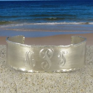 Monogrammed Cuff w/Melted Edges