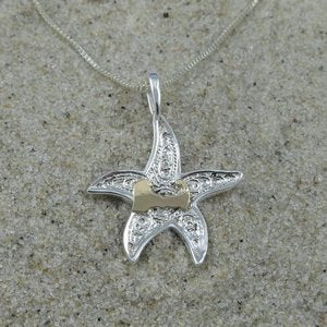 Starfish Pendant w/ 14k Cape Cod Map
