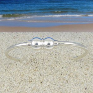 Sterling Silver Dbl Ball Cape Cod Style Bracelet