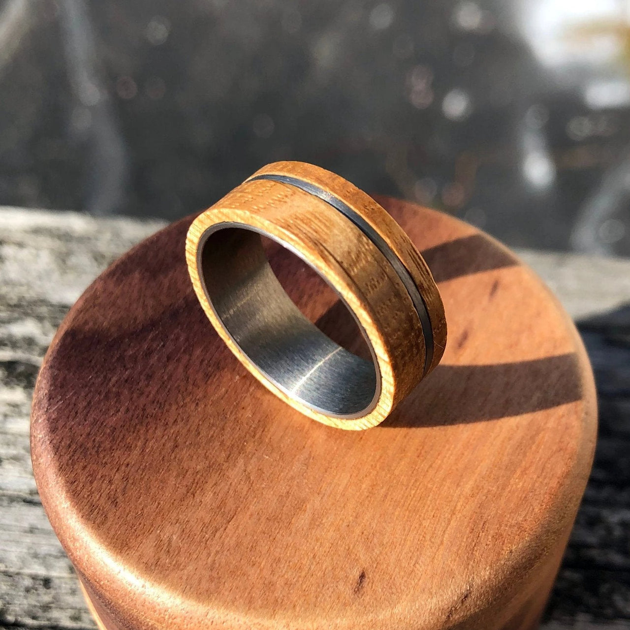 Wood and Tungsten Wedding Band for Men