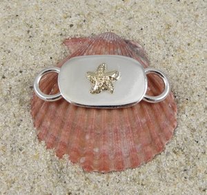 Oval Clasp w/ 14k Starfish