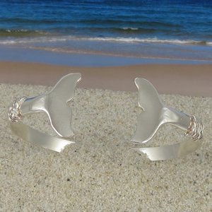 Sterling Silver Whale Tale Bracelet