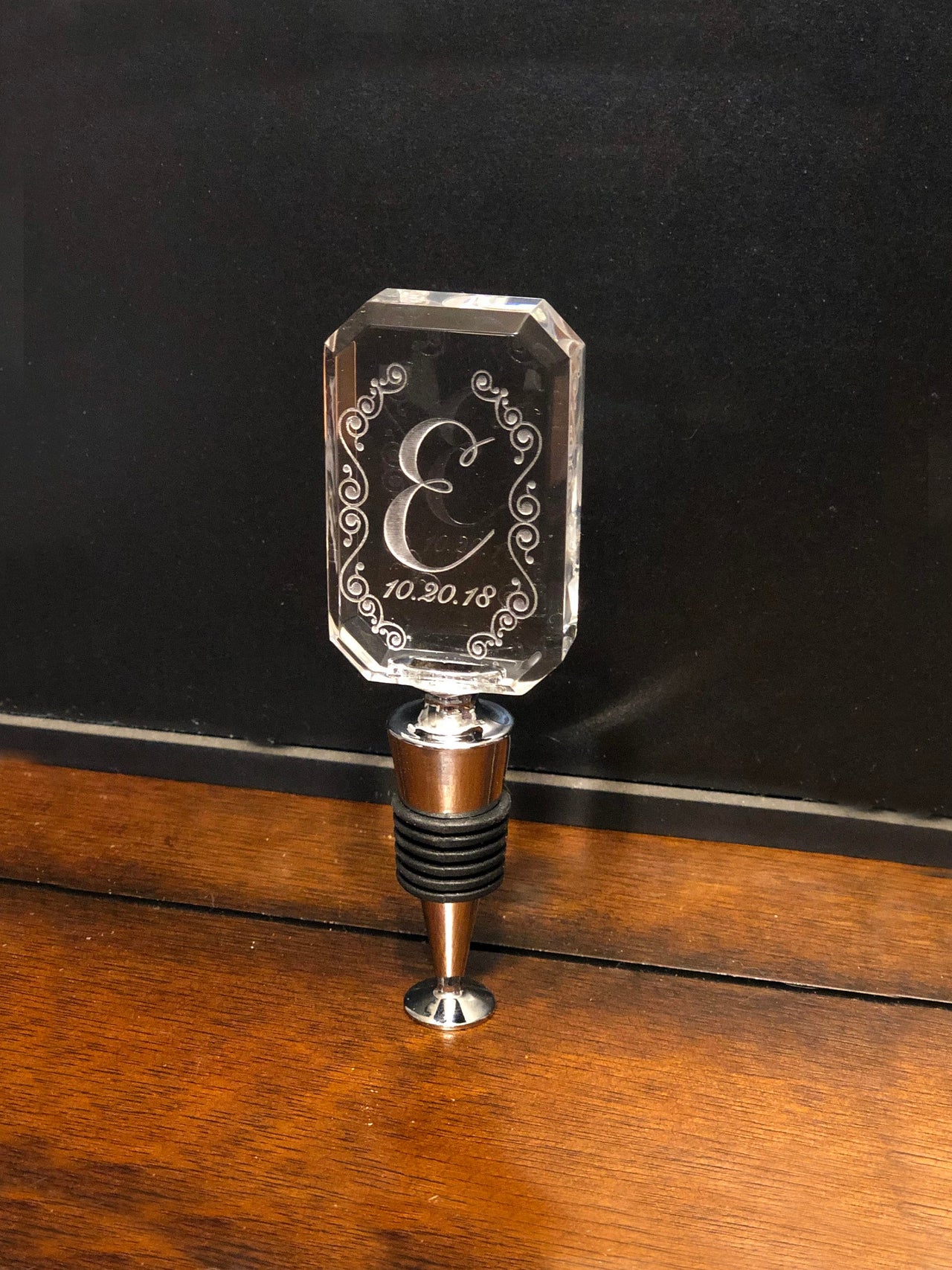 Personalized Wine Stopper, Home Decor, Housewarming, Engraved Wedding Gift, Monogrammed Anniversary Gift, Wet Bar, Mother of the Bride