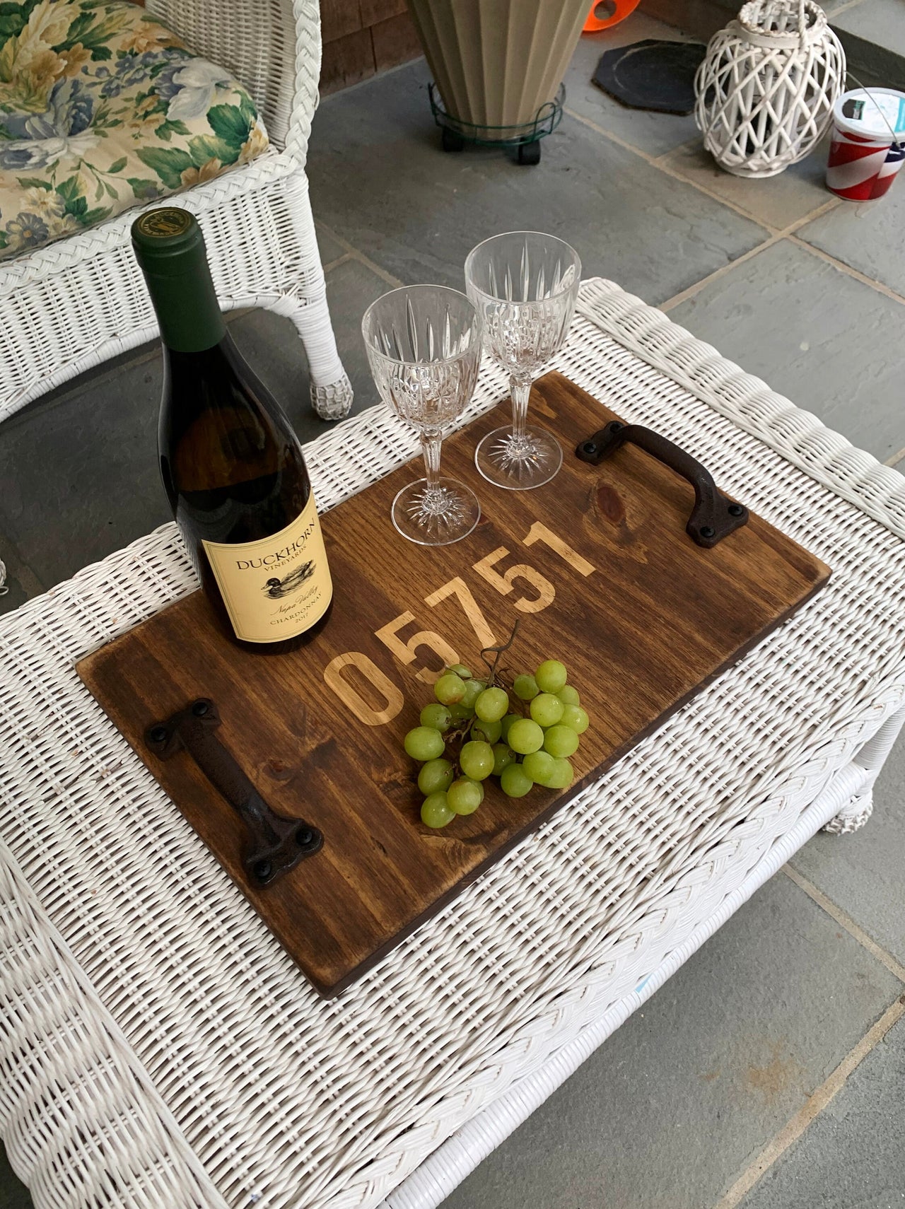 Personalized Rustic Wood Serving Tray, Wedding, House Warming, Engraved Wooden Anniversary Gift, Kitchen Decor, Family, Mothers Day Zip Code