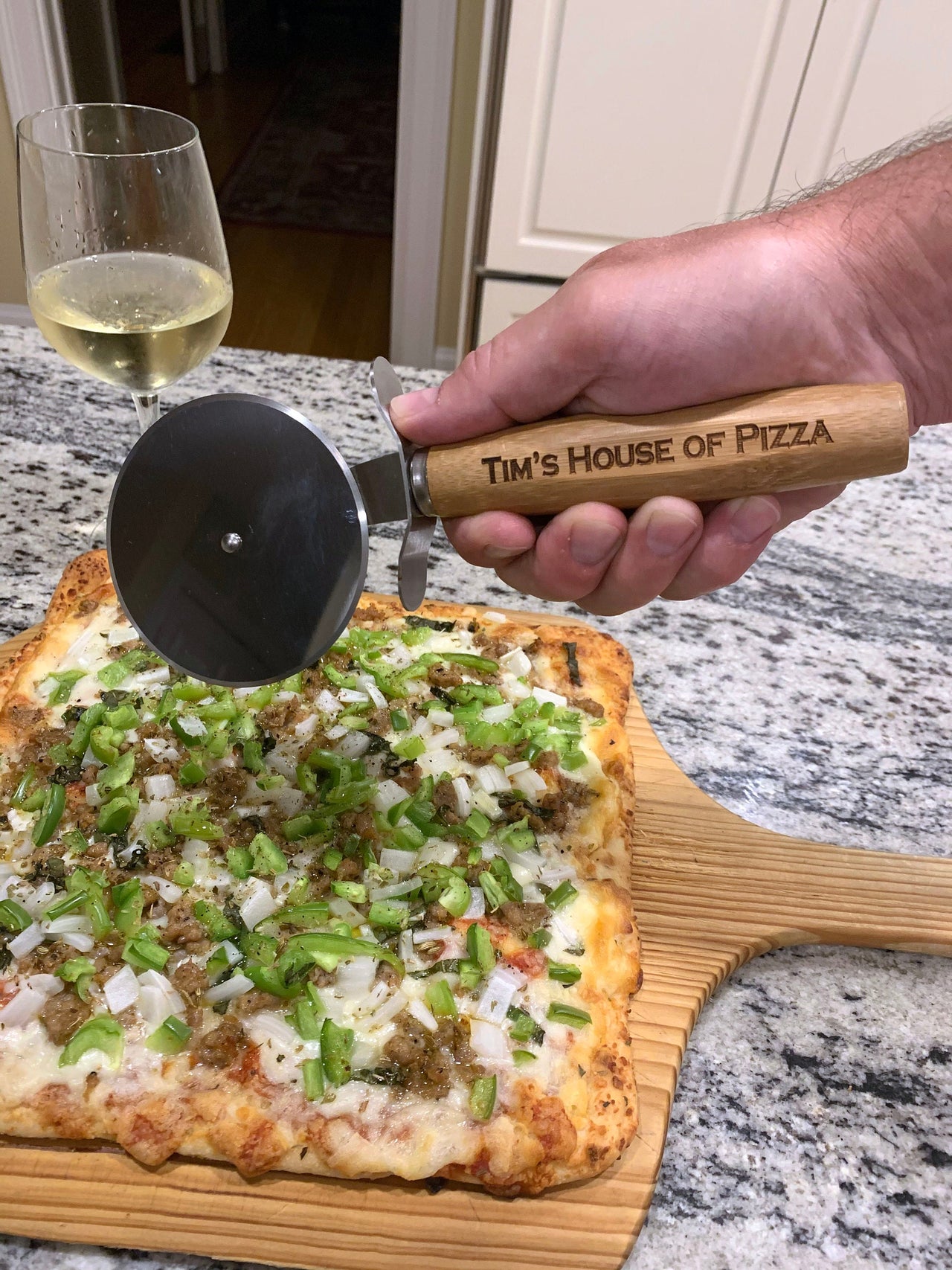 Personalized Pizza Cutter, House Warming Gift, College, Graduation, Kitchen Utensils, Gifts for Friends, Christmas, Wedding Favors, Logos