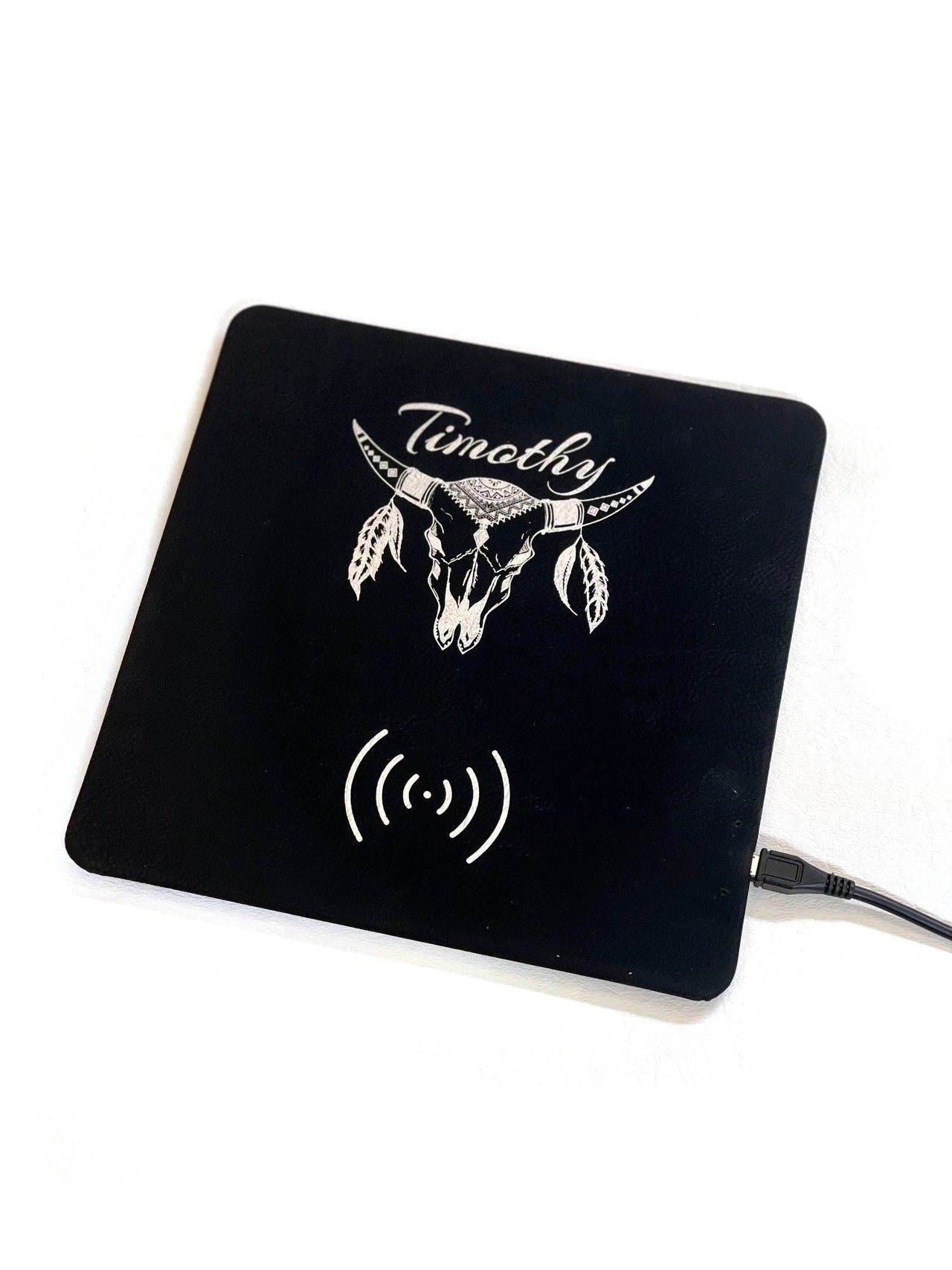 Personalized Charging Mat Docking Station, Engraved iPhone Wireless Pad, Graduation Gift, Gifts for Her, For Him, Smart Phone, Christmas