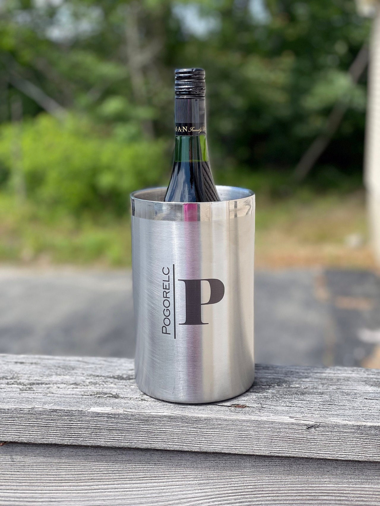 Personalized Wine Chiller Stainless Steel, Home Decor, Barware, House Warming Gift, Wedding, Anniversary, Christmas, Wine Bottle Holder, Mom