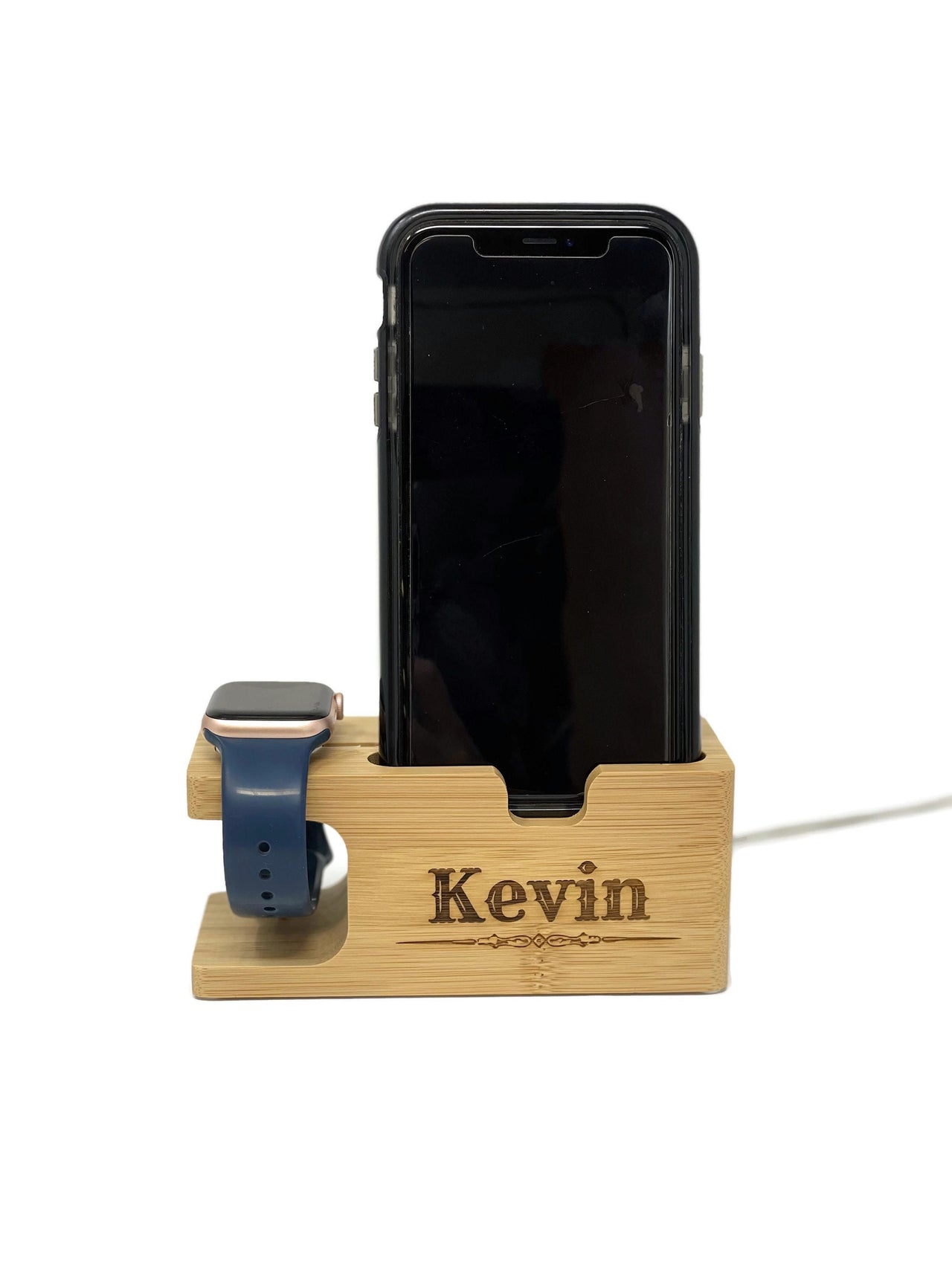 Personalized Smart Phone Docking Station, iPhone, Apple Watch, Gifts for Girls, Men, Fathers Day, Birthday, Christmas, Graduation, College