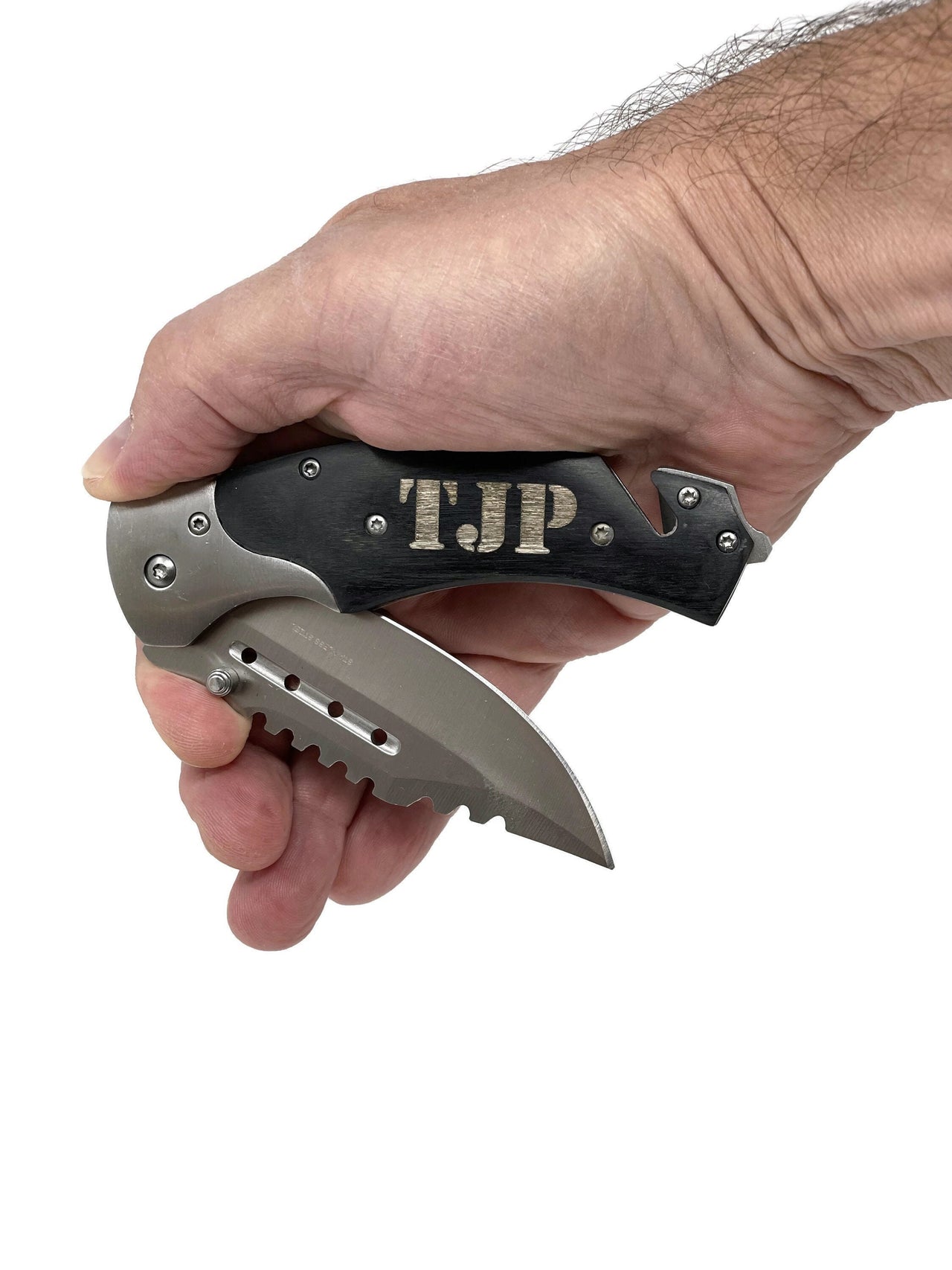Personalized Groomsman Pocket Knife, Gifts for Men, Survival Knife, Hunters, Fishing, Out door Gifts, Monogrammed Wood Handle, Engraved, Dad