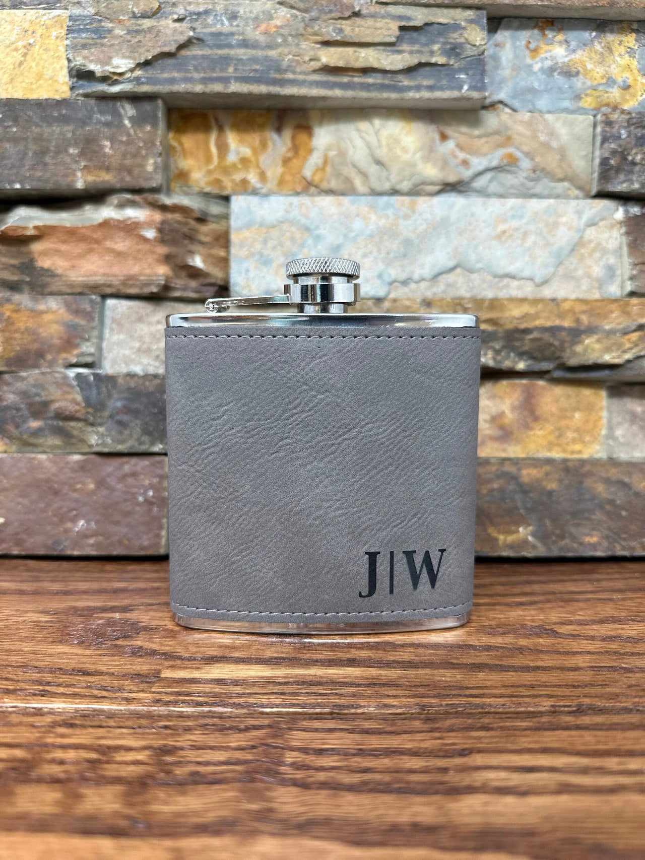 Personalized Leatherette Flask, Gifts for Him, Groomsman, Bachelor Party, Engraved, Birthday, 3rd Anniversary, Engraved, Bar ware, Christmas