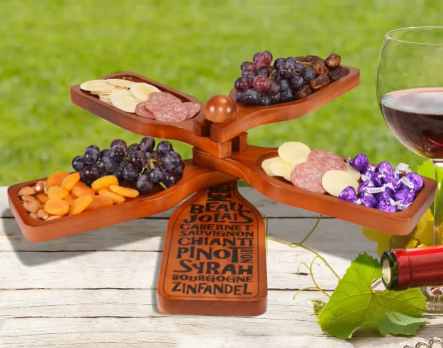Personalized Appetizer Tray, Housewarming, Wedding Gift, Realtor Closing Gift, Mother's Day, Christmas, Charcuterie, Wine Glass Holder