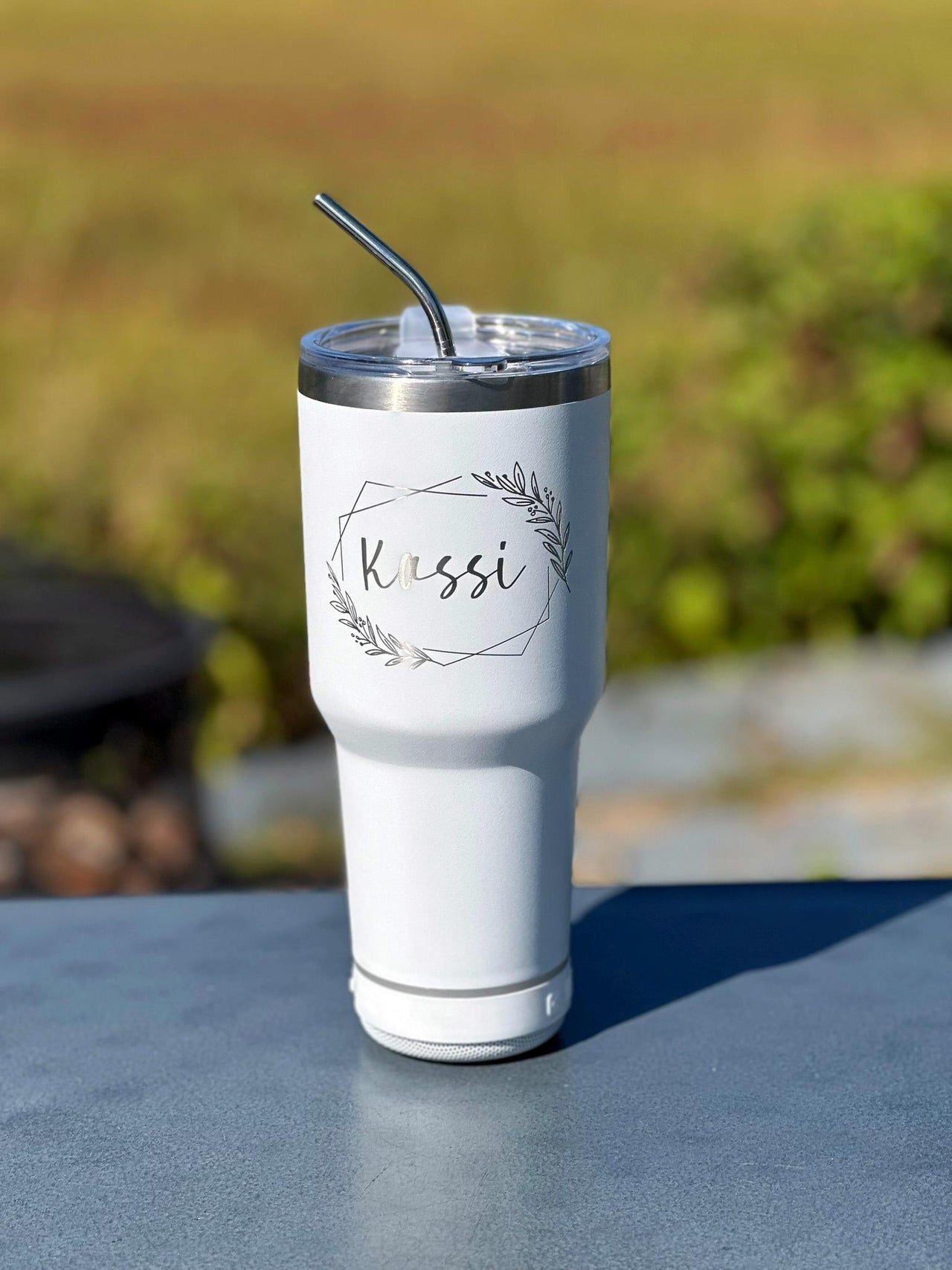 Personalized Bluetooth Speaker Tumbler, 30oz Stainless Steel, Music, Gifts for Him, Her, Groomsmen, Bridal Party, Bachelor, Vacation, Beach