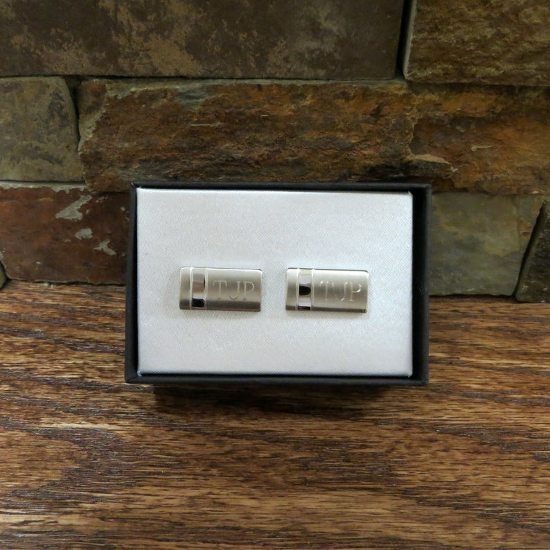 Monogrammed Cuff Links Set