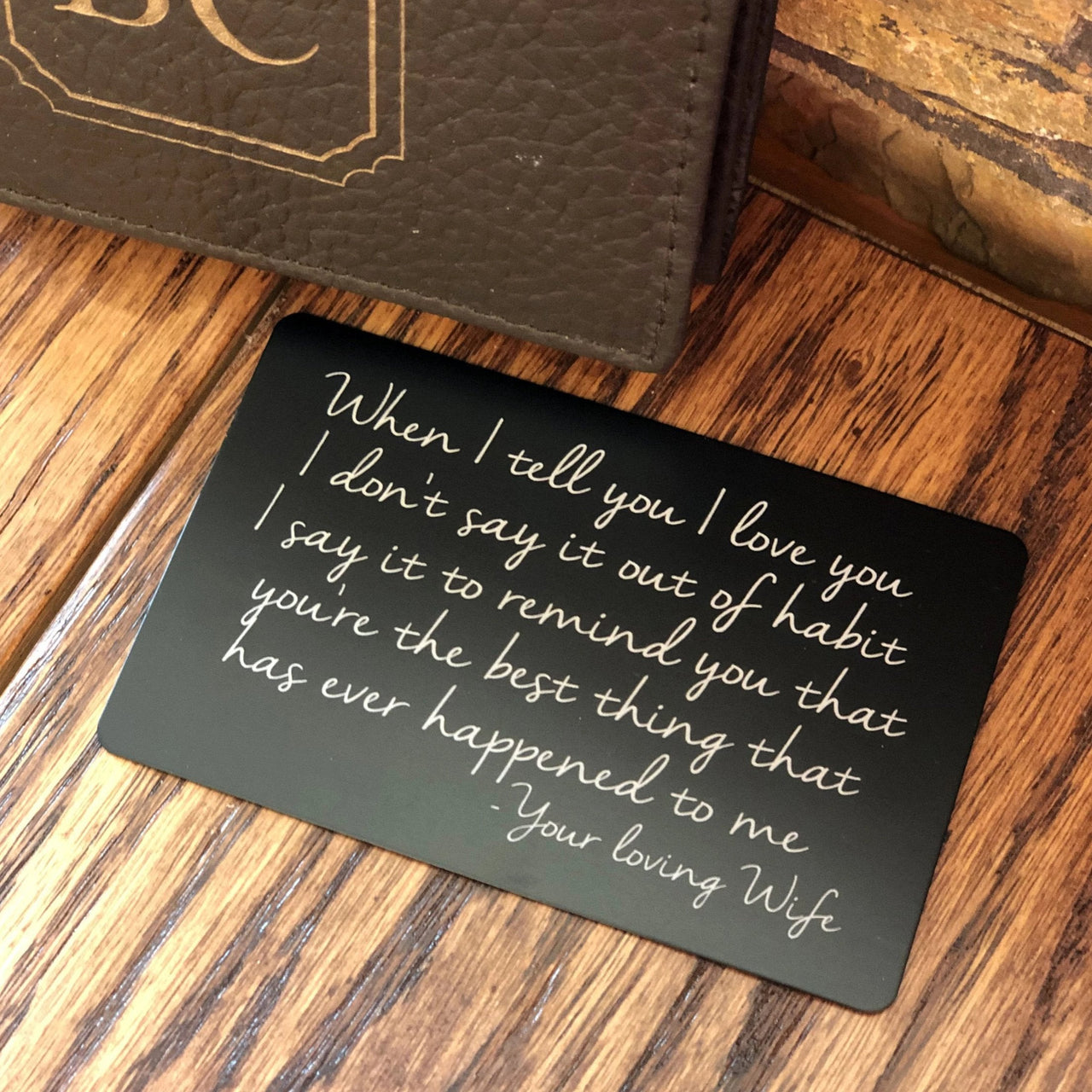 Personalized Wallet Note Card Insert