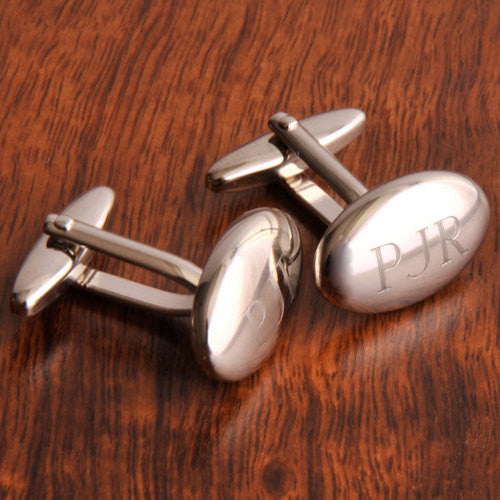 High Polished Oval Cuff Links