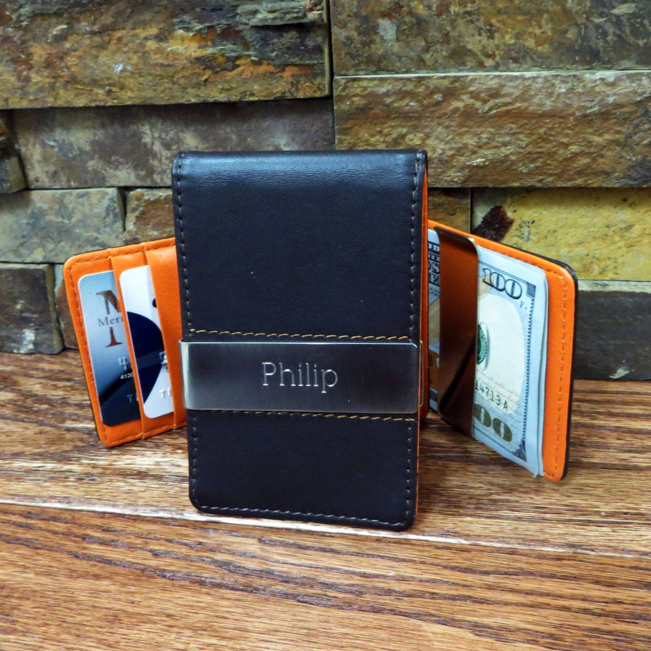 Leather Wallet w/ Money Clip