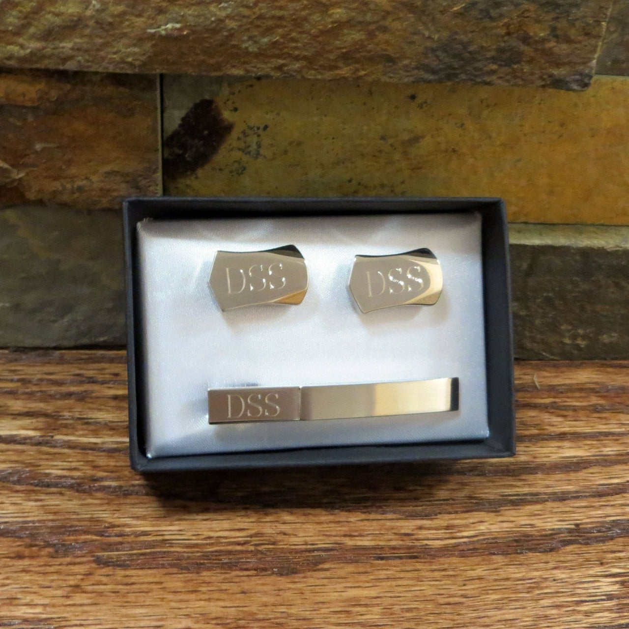 Tie Clip with Cuff Links Set