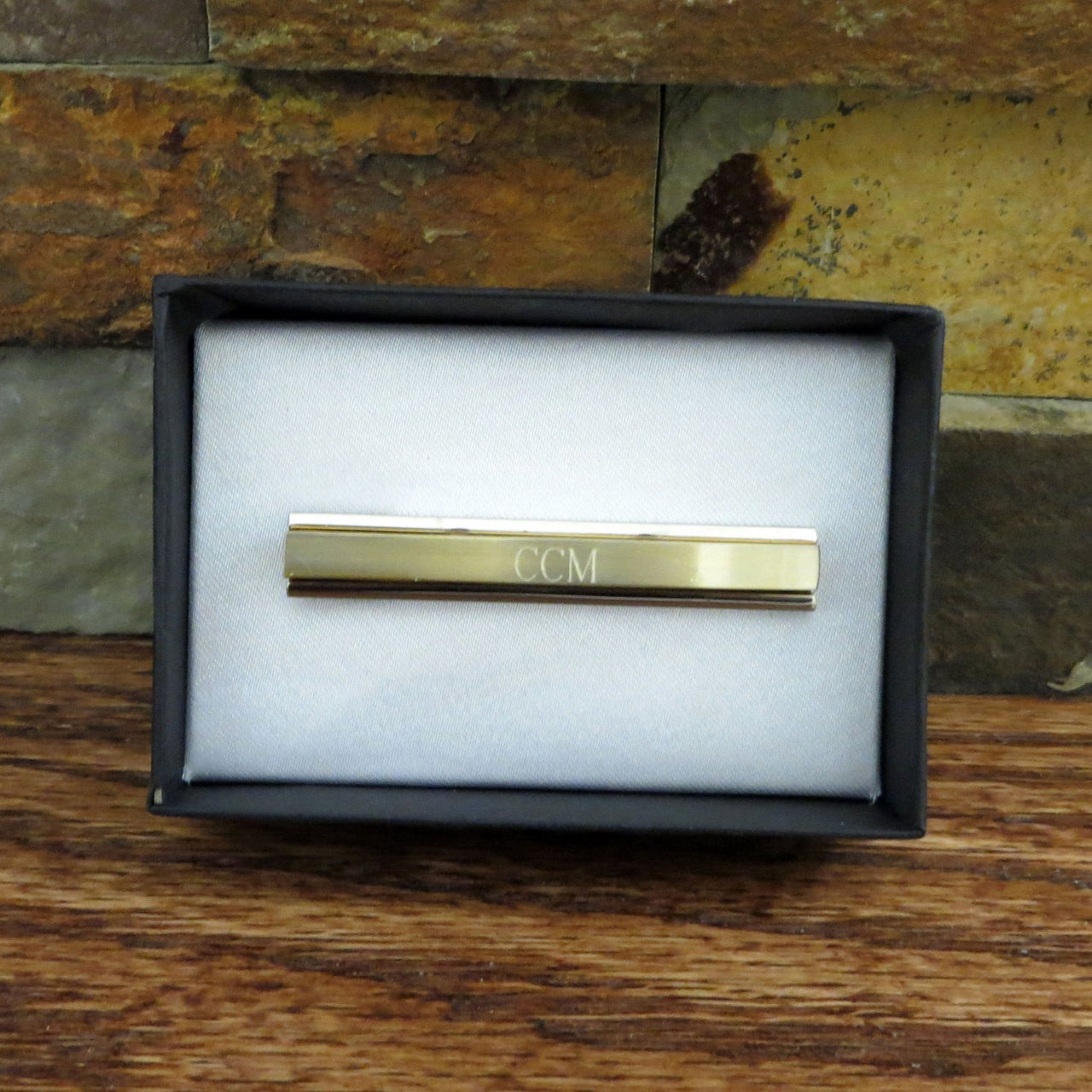 Personalized Two Tone Tie Clip