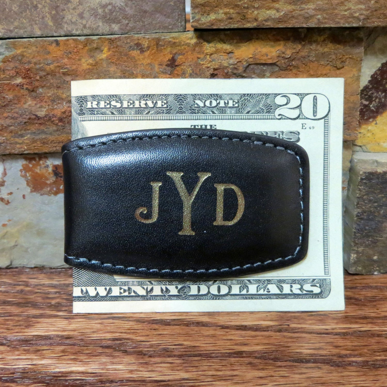 Monogram Leather Money Clip