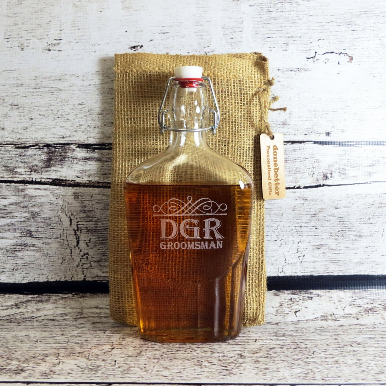 Personalized Glass Flask