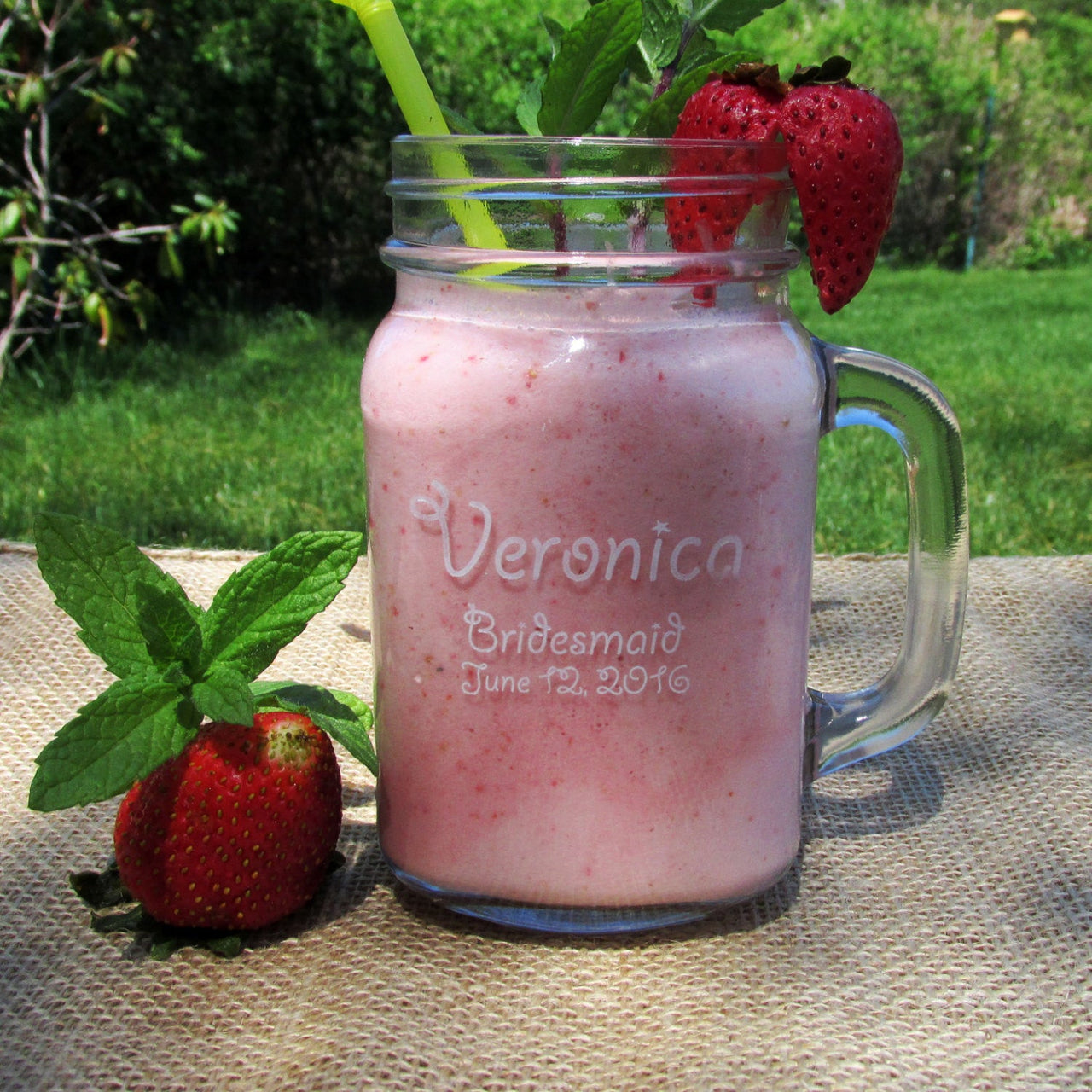 Personalized Bridesmaid Mason Jar