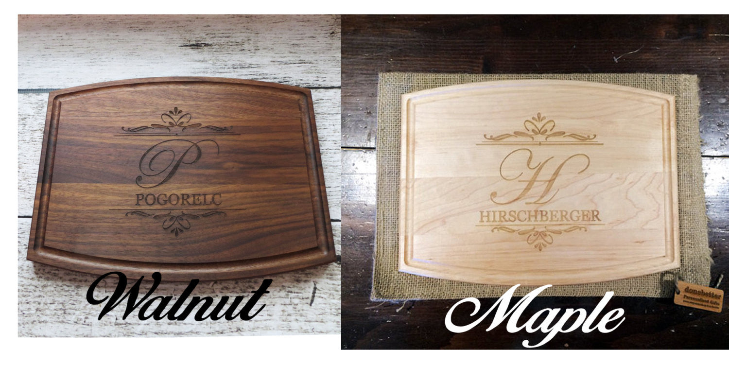 Handcrafted Wood Cutting Board- Maple & Black Walnut - Unique Wedding  Gifts- 5th Anniversary gifts- Personalized Wood — Rusticcraft Designs