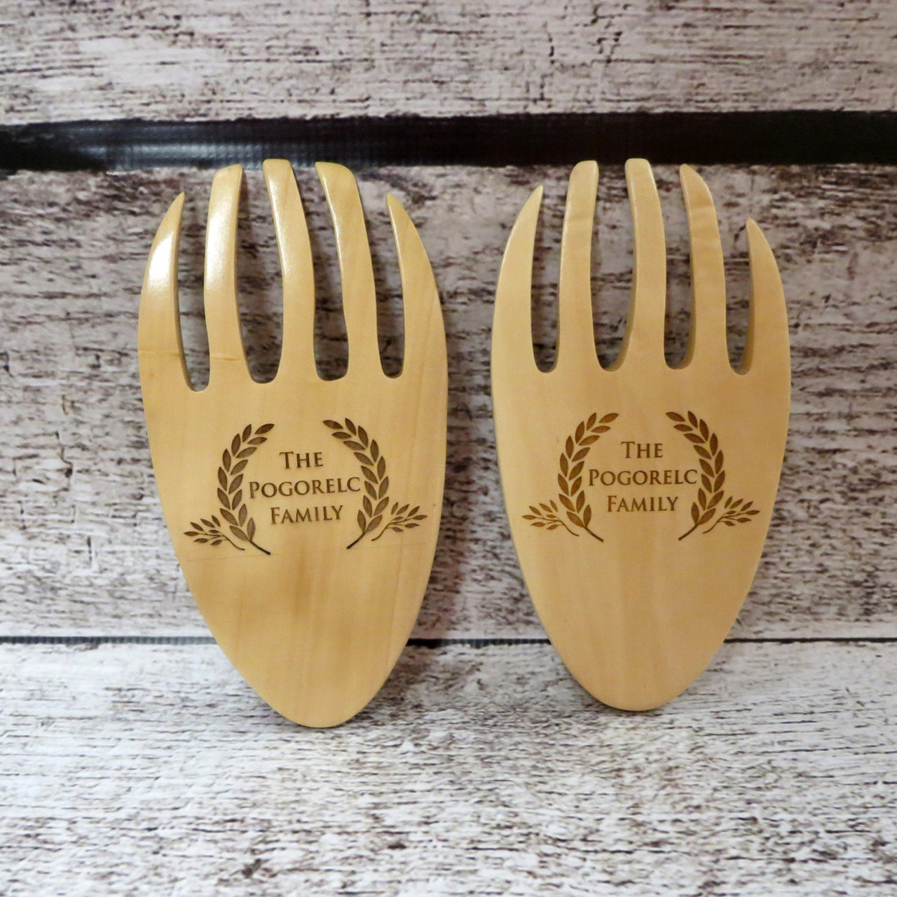 Personalized Wood Salad Claws
