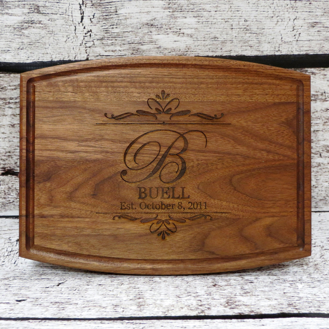 Walnut Personalized Cutting Board with Date